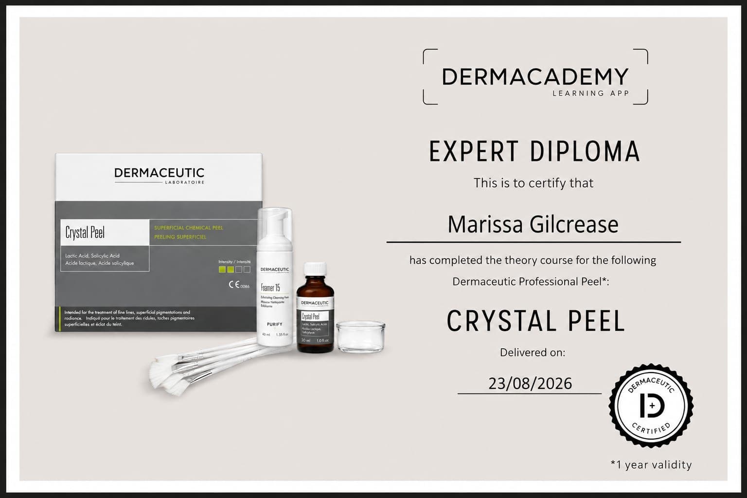 Dermacademy Expert Diploma — Crystal Peel