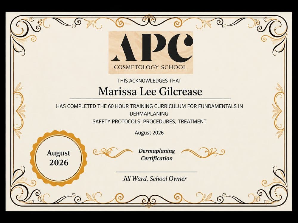 APC Cosmetology School — Dermaplaning certification